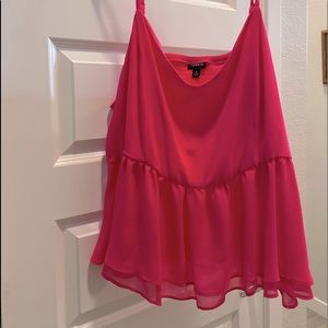 Hot pink babydoll top 3x